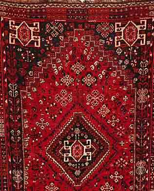 SCHIRAZ,PERSIEN CA.272 X 172 CM. EHZ.3 CA.30 JAHRE WOLLE-WOLLE