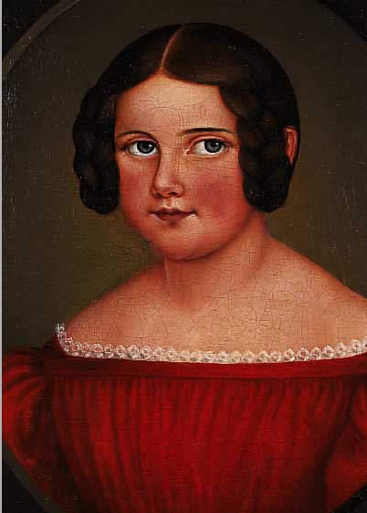 VON WURM, F., DEUTSCHER MALER 18./19. JH., PORTRäT DER TONI VON AMELUXEN, ÖL/LWD, RüCK- SEITIG SIGNIERT UND DAT. 1837, CA. 29 X 24 CM
