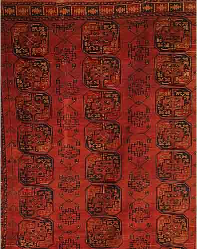ERSARI,AFGAHNISTAN CA.346 X 254 CM. EHZ.4 WOLLE-WOLLE CA.40 JAHRE.