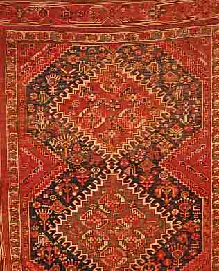 KAZAK ANTIK,RUSSLAND CA.214 X 147 CM. EHZ.5 WOLLE-WOLLE UM 1888.