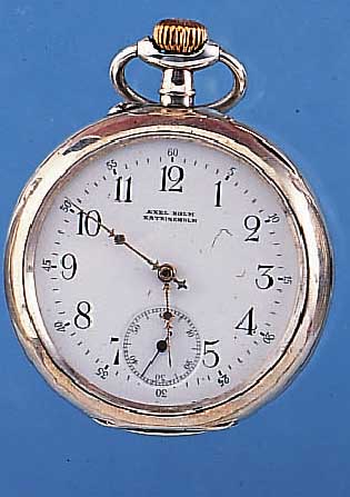 CHOPARD HERRENTASCHENUHR LEPINE, REF.-NR. 76552, SCHWEIZ UM 1908, 800ER SILBER, FüR DEN SCHWEDISCHEN MARKT, SO VERKäUFERSIGN. AUF PERF. ...