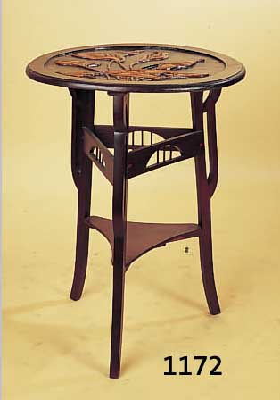 BEISTELLTISCH, FRANKREICH, UM 1900, BUCHE MASSIV, H. CA. 77 CM, D. CA. 55 CM, PLATTE REICH FLORAL GESCHNITZT, SCHöNER ...