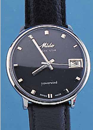 MIDO HERRENARMBANDUHR OCEANSTAR, REF.-NR. 2494437, SCHWEIZ UM 1965, EDELST., EINSCHALEN-GEH., GET. A-WELLE, ZENTRALSEK., DATUM, BLATT REST., ...
