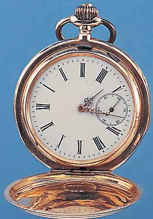 TEUTONIA HERRENTASCHENUHR SAVONETTE, DEUTSCHLAND/SCHWEIZ UM 1908, ROSE-G. 585/000, HAUSMARKE DER FIRMA PHILIP HAAS & SöHNE, ST. GEORGEN ...