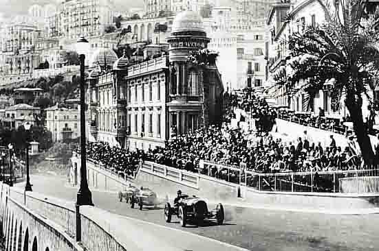 FOTOGRAFIE, GRAND PRIX DE MONACO 1934, SCHWARZ-WEIß ABZUG, 23 X 29 CM, FOTO FACTORY, RAHMEN L. VERKRATZT