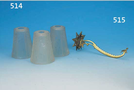 LAMPENHALTERUNG, ENGLAND, 18. JH., MESSING, L. 28 CM