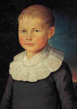 ZUSCHREIBUNG: JOHANN SCHLESINGER, 1768 EBERTS-HEIM-1840 SAUSENHEIM, PORTRäT EINES KNABEN, ÖL/LWD, AUF PRESSPAPPE AUFGEZOGEN, LT. EIN- LIEFERER ...