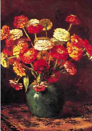 GROENEVELD, CORNELIS, 1882-1952, BLUMENSTILLEBEN, ÖL/LWD, AN DREI STELLEN REST., RE. U. SIGN., RüCKSEITIG AUF ALTEM ETIKETT ...