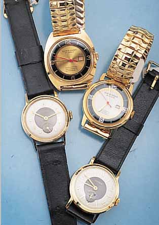 KONVOLUT: 7 ANKER HERRENARMBANDUHREN, ALLE VERSCH. DESIGN, UNGETR. LAGERW. NACH GE- SCHäFTSAUFL., GEFERT. IN DER ZEIT UM 1968, AL-LES ...