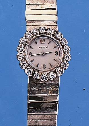 MOVADO DAMENGOLDBANDUHR, REF.-NR. 6210/433, SCHWEIZ UM 1954, WG 585/000, BODEN GEDR., INCL. WG-GLIEDERBAND (MEHRFACH REP.), AUFWEND.M. 18 8/8 ...