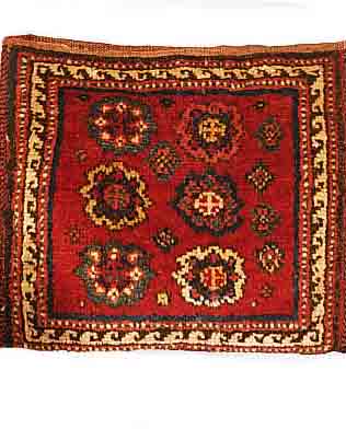 MESCHGIN, PERSIEN, 39 X 34CM, EHZ 3 WOLLE AUF WOLLE, UM 1920