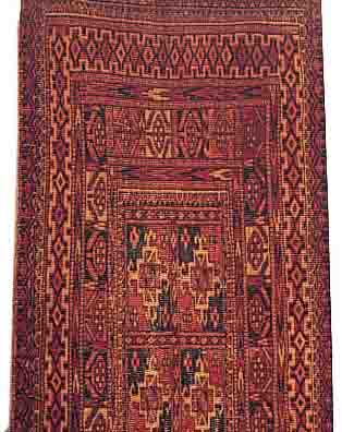 TEKKE TORKMAN (PENDEH), 97 X 37CM, EHZ 4 WOLLE AUF WOLLE, UM 1880