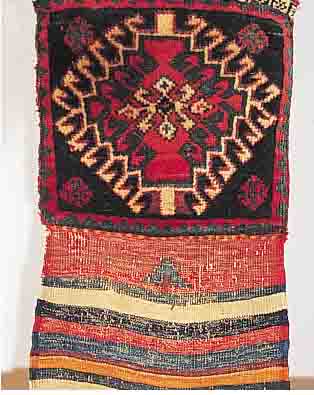 LORI TASCHE GEöFFNET, PERSIEN, 28 X 30CM, EHZ 3, WOLLE AUF WOLLE, UM 1910