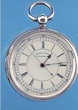 S. HARRIS SOGNANNTE KAPITäNSHERRENTASCHENUHR, REF.-NR. 145823, ENGLAND UM 1901, STERLING- SILBER, HALLMARK VON CHESTER, 2-TEIL. EMAILBL.M. 300ER ...