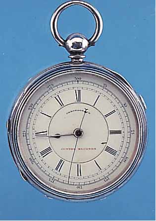 KAPITäNSHERRENTASCHENUHR, REF.-NR. 25633, ENGLAND CA. 1877, SILBER, SCHLüSSELAUFZUG, 2-TEIL. EMAILBL. M. 300ER AUßENTEILUNG, SCHIEBER ...