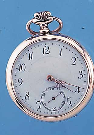 JUNGHANS HERRENTASCHENUHR LEPINE, REF.-NR. 50/0145506, DEUTSCHLAND UM 1936, 800ER SILBER,RäNDER VERG., PERF. EMAILBL., METALLCUV., WERK VERG., ...