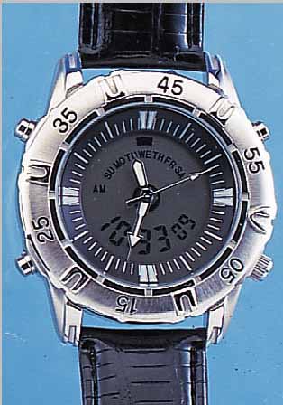KONVOLUT: 2 HERRENARMBANDUHREN MIT QUARTZ- GESTEUERTER ANALOGANZEIGE, 1X TEMPIC M. MULTIFKT. (Z.B. WECKEN, CHRONOGRAPH, TIMER, ETC.), ...