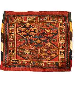 SHASAWAN SUMAKH TASCHE, 29 X 25CM, EHZ2 WOLLE AUF WOLLE, UM 1880
