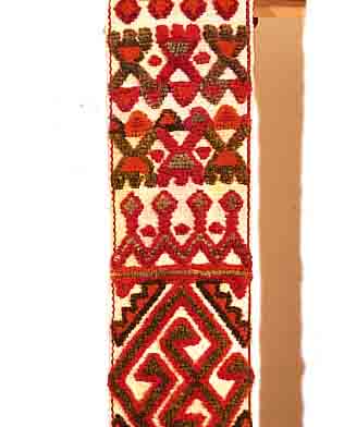 PFERDESCHMUCK, PERSIEN, 445 X 16CM, EHZ 3 WOLLE AUF WOLLE, UM 1920
