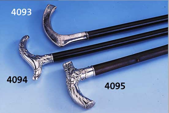 SOGN. FRITZKRüCKE, DEUTSCH UM 1900/05, 800ER SILBER-GRIFF, MEISTERMARKE UNGED., ERHABENES DEKOR BAROCKSTIL MIT JUGENDSTILELE- MENTEN, ...