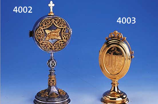 OBLATENBEHäLTER, ÖSTERREICH, WIEN UM 1866/70, 800ER SILBER, TEILVERGOLDET, GOTISIEREND, RENAISSANCESTIL, VORDERSEITE MIT ENGELSKOPF MIT ...