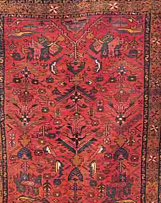 LORI,PERSIEN CA.184 X 143 CM. EHZ.3 FLOR WOLLE CA.40 JAHRE.