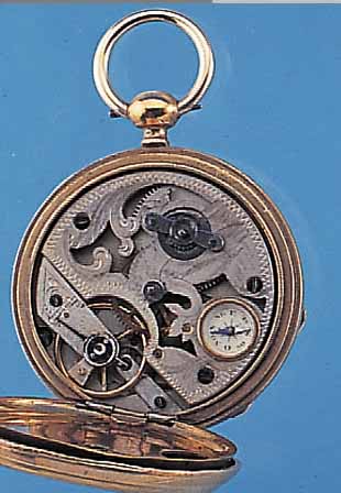 HERRENTASCHENUHR LEPINE, SCHWEIZ UM 1890, METALL VERG., SCHLüSSELAUFZUG, 2-FARB. EMAIL- BL., GEBL. STILFORMZEIGER, ZYLINDERW. VERN., SKELETT. U. ...