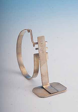 PATEK PHILIPPE DEKORATIONSUHRENSTäNDER, UM 1955, METALL VERS., ALTERSBED. FARBL. GET.,BESTELL-NR. 512