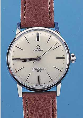 OMEGA HERRENARMBANDUHR SEAMASTER 600, SCHWEIZ UM 1965, EDELST., BODEN VERSCHR., BLATT VERS., KRONE NEUTR. ERS., 17 ST., ...