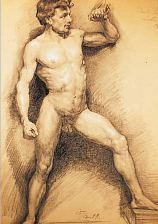 ARNDT, LEO, *1857 EILENBURG, GRAPHIKER, STUDIERTE AN DEN AKADEMIEN IN LEIPZIG, BERLIN UND KARLSRUHE UND GING DANN AUF LANGE STUDIEN-REISEN, ...