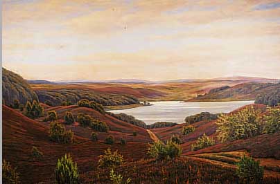 FREDERIKSEN, LAURITZ, SKANDINAVISCHER KüNSTLERANFANG 20. JH., HEIDELANDSCHAFT MIT KLEINEN SEE, ÖL/LWD. (L. BESCH.), SIGN. U. DAT. 1926, 80 X 122 ...