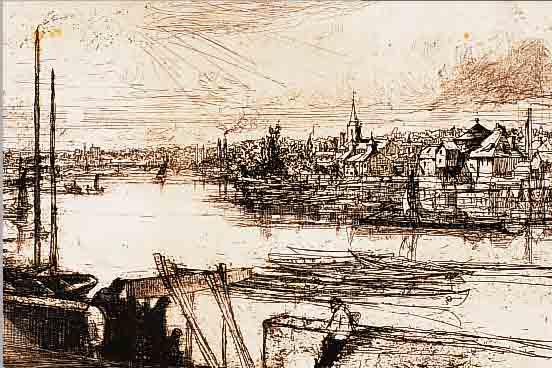 HADEN, SIR FRANCAIS SEYMOUR, *1818 LONDON - 1910, HOCHGEACHTETER BRITISCHER GRAFIKER, DER ZUERST ALS CHRIRURG WIRKTE, WAR ENG MIT WHISTLER ...