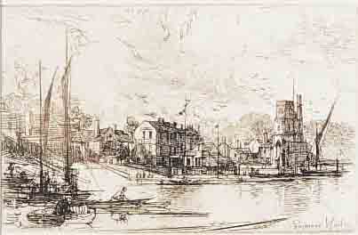 HADEN, SIR FRANCIS SEYMOUR, *1818 LONDON - 1910, HOCHGEACHTETER BRITISCHER GRAFIKER, DER ZUERST ALS CHIRURG WIRKTE, WAR ENG MIT WHISTLER ...