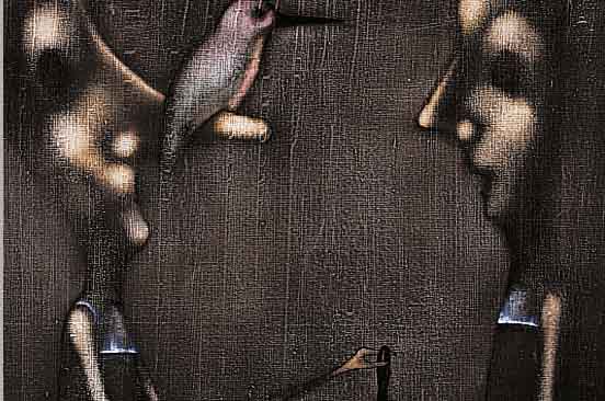 HERMANN, MICHAEL, STUDIERTE IN DANZIG UND POSEN; MALER, DICHTER UND REGISSEUR, BETEILIGUNG AN ZAHLR. AUSSTELLUNGEN, HIER: EISVOGEL, ...