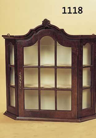 WANDSCHRäNKCHEN, BAROCKSTIL, 50ER JAHRE, EICHE MASSIV, OHNE SCHLüSSEL, L. GEBRAUCHS.- SPUREN, 65 X 65 X 17 CM