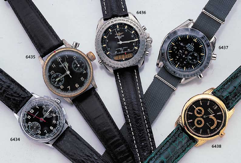 HANHART MILITäRCHRONOGRAPH, REF.-NR. 113782,DEUTSCHLAND UM 1938, MESSING VERN., EDELST.- BODEN GESCHR., DREHLüNETTE, ORIG.-BLATT AL- TERSBED. ...