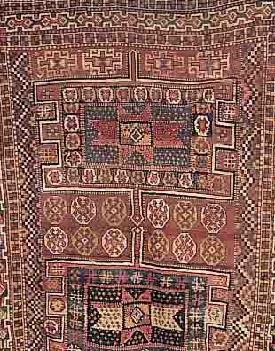 KAZAK,RUSSLAND CA. 205 X 152 CM. EHZ.4 WOLLE AUF WOLLE,UM 1910.
