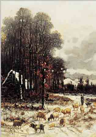 SEVERDONCK, FRANZ VAN, *1809 BRüSSEL - 1905, BEDEUTENDER BELGISCHER LANDSCHAFTS-UND TIERMA-LER, WERKE IN MEHREREN MUSEEN, U.A. IN ROUEN UND ...