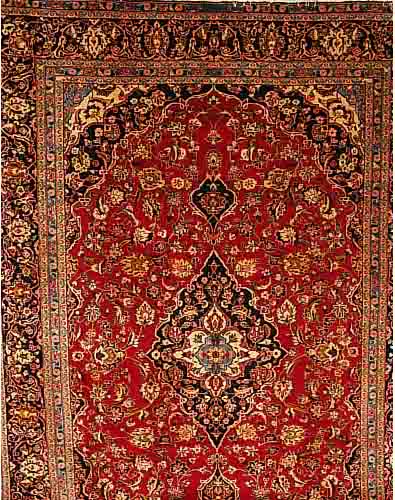 KESCHAN, PERSIEN, 350 X 246CM, EHZ 3-4 FLOR WOLLE, CA.30 JAHRE