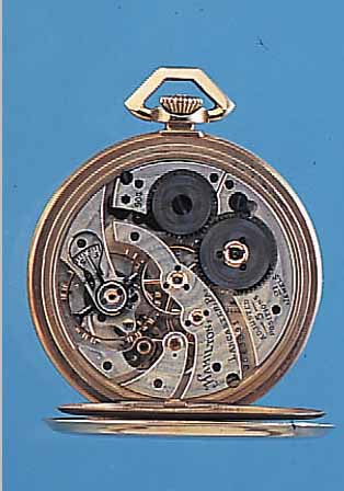 HAMILTON HERRENTASCHENUHR LEPINE, GG 585/000VERS. BLATT, STD.-ZEICHEN EMAILL., GEBL. STIL-FORMZEIGER, GOLDCUV., BRüCKENANKERW. IN GEH. QUALITäT, ...
