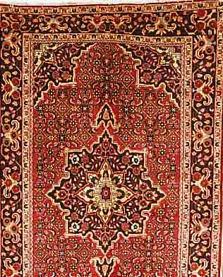 BIDJAR, PERSIEN, 200 X 125CM, EHZ 3 FLOR WOLLE, CA.30 JAHRE