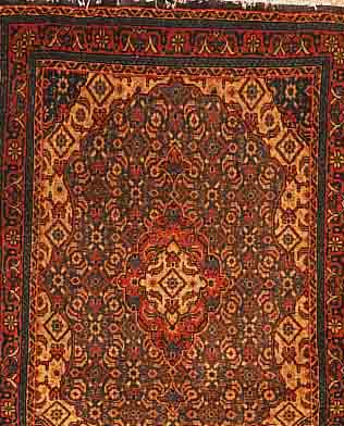 SAROGH, PERSIEN, 103 X 78CM, EHZ 2 FLOR WOLLE, CA.30 JAHRE