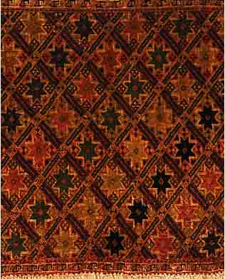 GASHGAI, PERSIEN, 60 X 55CM, EHZ 3 WOLLE AUF WOLLE, CA.40 JAHRE