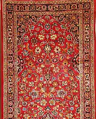KESCHAN, PERSIEN, 374 X 100CM, EHZ 2 WOLLE AUF WOLLE, CA.10 JAHRE, WASSERSCHADEN