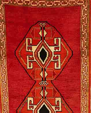 GABBEH, PERSIEN, 185 X 92CM, EHZ 4 WOLLE AUF WOLLE, CA.60 JAHRE