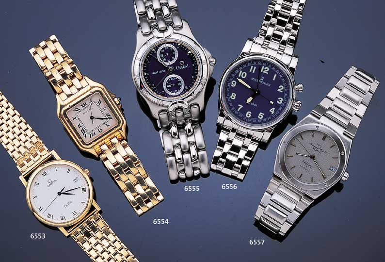 CARTIER HERRENGOLDBANDUHR PANTHERE, REF.-NR. 160/C107154, SCHWEIZ UM 1995, GG 750/000-MASSIVGEH. INCL. MASSIV-GG-BAND M. DOPP. UNSICHTB. ...