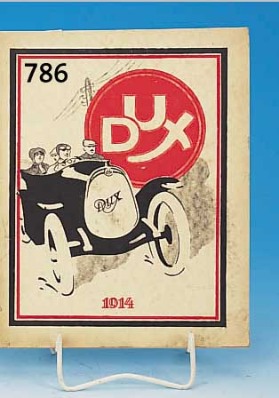 PROSPEKT, DUX, 1914, PAPP-EINBAND VERSCHMUTZT, DECKBLATT SEKUNDäR MIT KL. INFORMATION BEGLEBT, ALTERSSCHäDEN