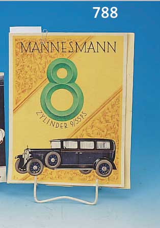 ZWEI PROSPEKTE, MANNESMANN UND MöLLENKAMP- WERKE, 1 X MIT KNICKFALTEN UND BESCH., 1 X L. GEBRAUCHSSPUREN, RüCKSEITIG SEK. BESCHR.