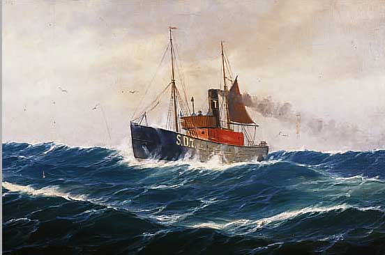JENSEN, MAX, BERLINER MARINEMALER, STELLTE 1887 AUF DER HAMBURGER FRüHJAHRSAUSSTELLUNG UND 1888 AUF DER BERLINER AKADEMIEAUSSTELLUNG AUS, HIER: ...