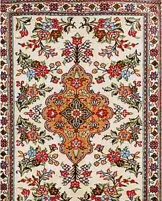 GHOM SEIDE,PERSIEN CA 72 X 55 CM. REINE NATURSEIDE.CA 1.000.000 KN/QM